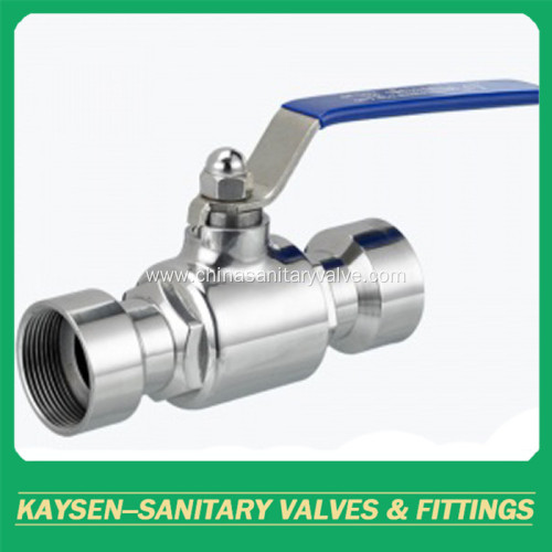 DIN Sanitary Straight Ball Valves Male Handle